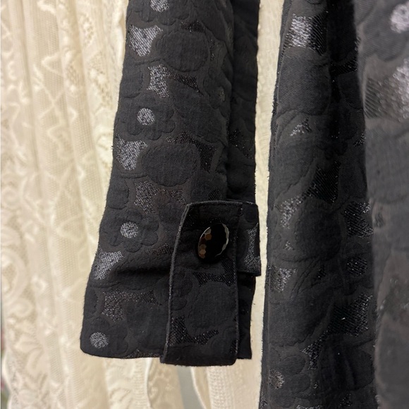 Betsy Johnson Floral Metallic Coat - Picture 9 of 13